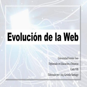 Mapa Conceptual sobre la Evolución de la web 
