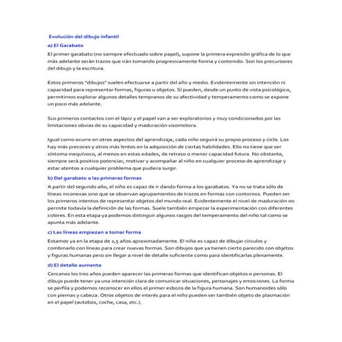 Evolución del dibujo infantil
