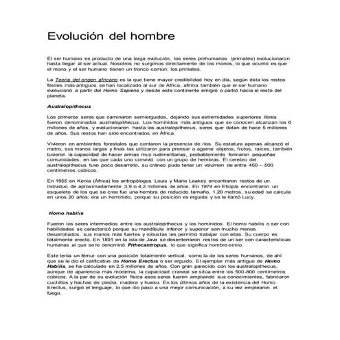 Antropogenesis (evolucion del hombre) | PPTX