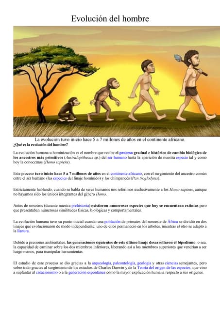 La Evolucin Y La Especie Humana 32 Ilustraciones Que Cuestionan