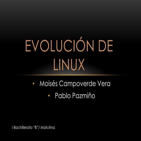 Evolución de linux