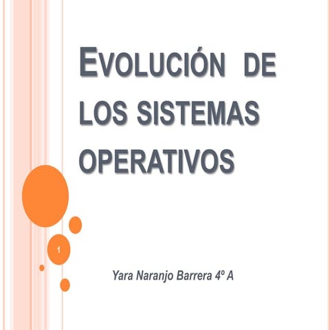 Evolución  de los sistemas operativos