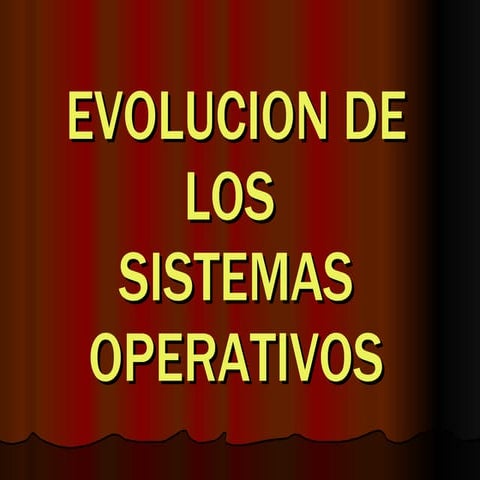 Evolucion De Los