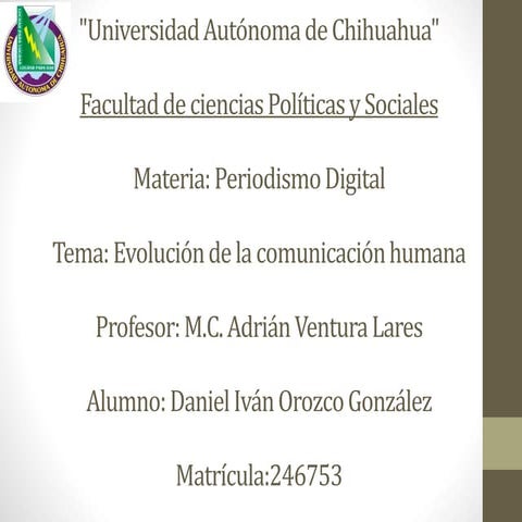 Evolucion comunicación
