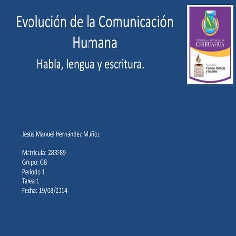 Evolucion de la Comunicación Humana.