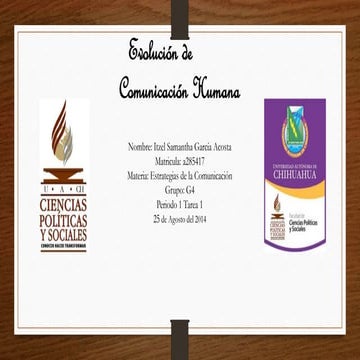 Evolucion de la comunicacion humana