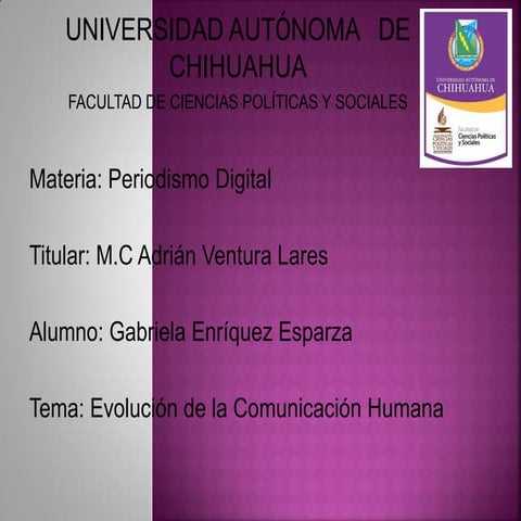 Evolucion de la comunicacion humana 