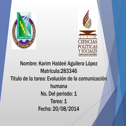 Evolucion de la Comunicacion Humana 