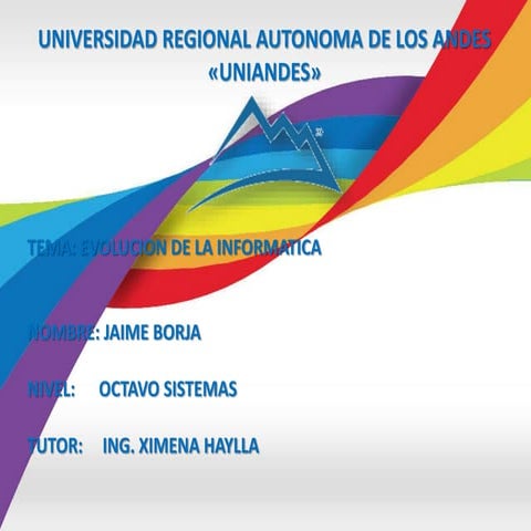 Evolucion de la informatica