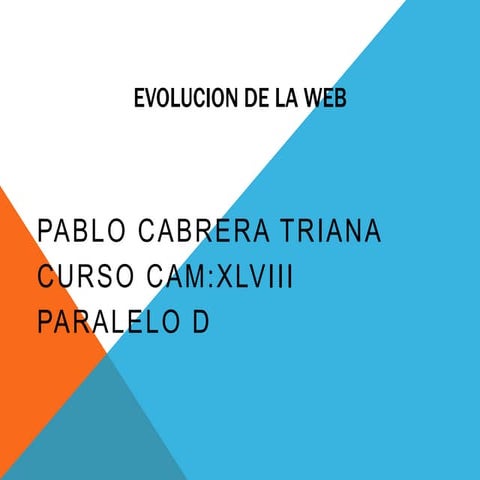 Evolucion de la web