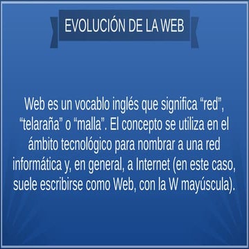 Evolucion de la web