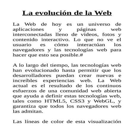 Evolucion de la web cbop. alay 