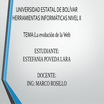 Evolucion de la web estefania poveda lara