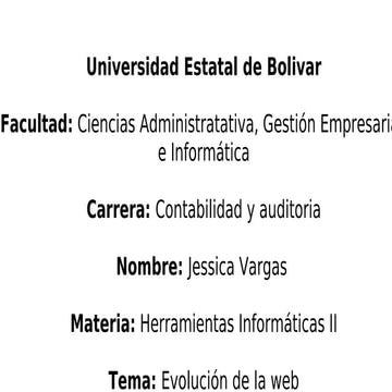 Evolucion de la web jessica vargas