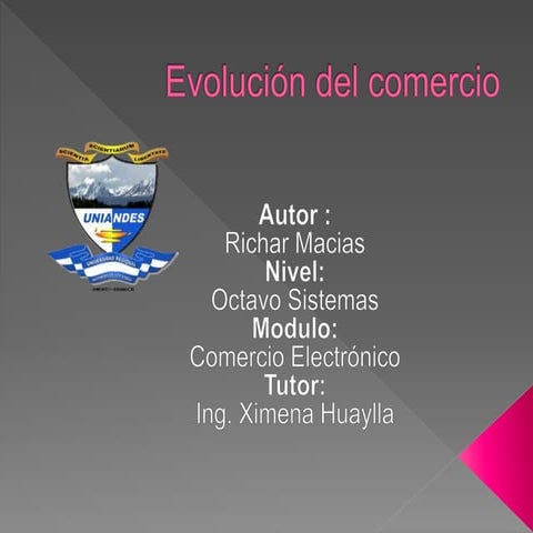 Evolucion del comercio