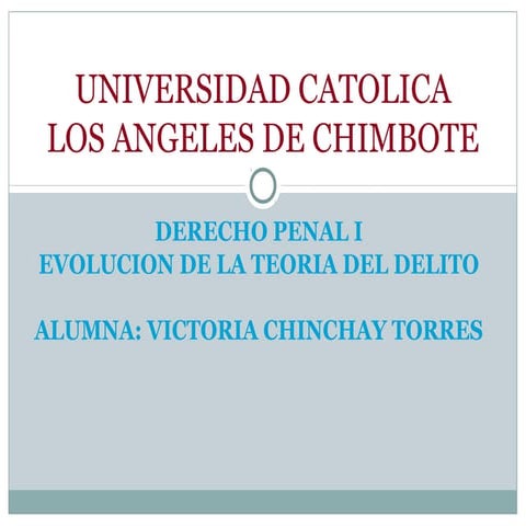 Evolucion del delito