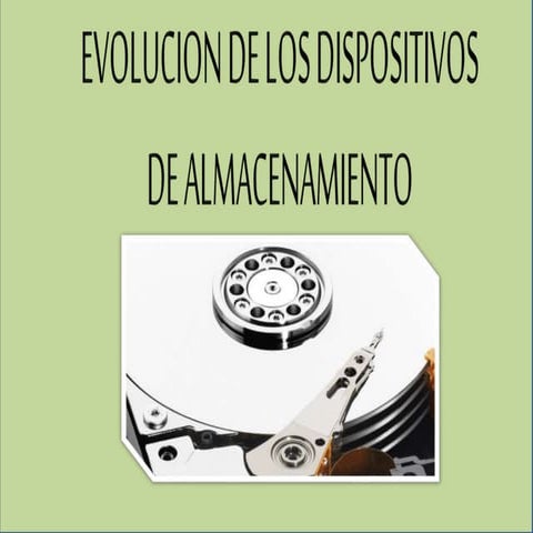 Evolucion de los dispositivos de almacenamiento