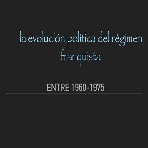 Evolución política del regimen franquista 
