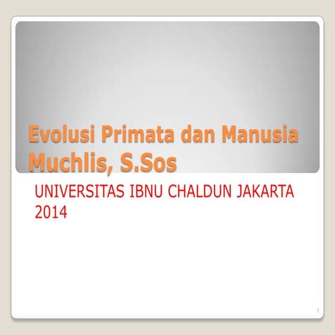 Evolusi primata dan manusia