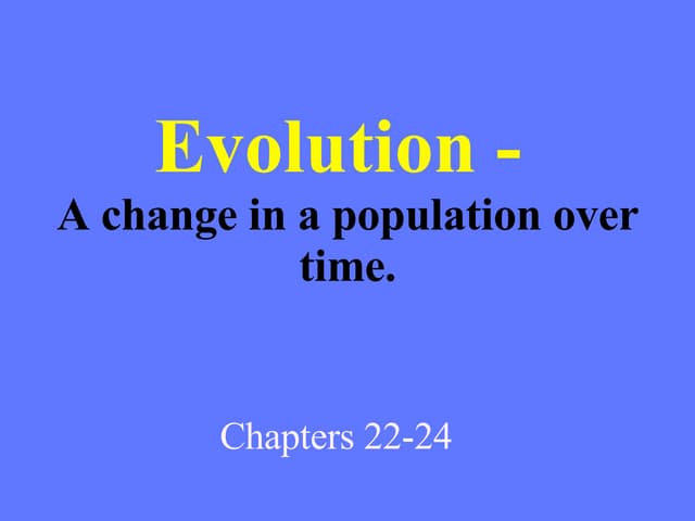 AP Evolution Notes