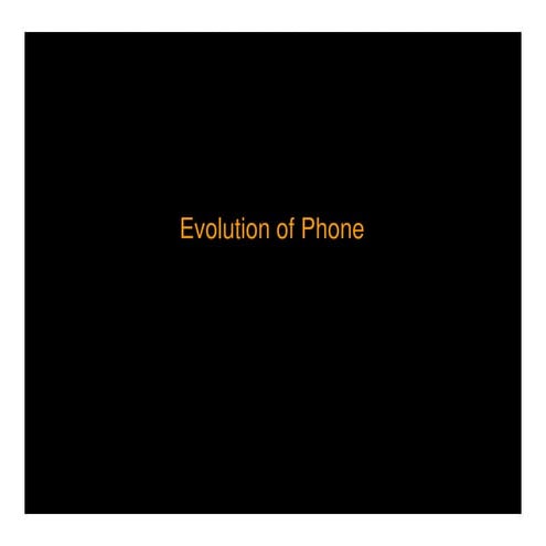 Evolution - Mobile phones