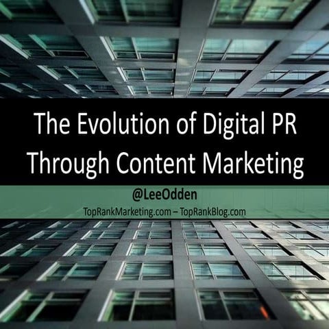 Evolution of Digital Public Relations with Content Marketing