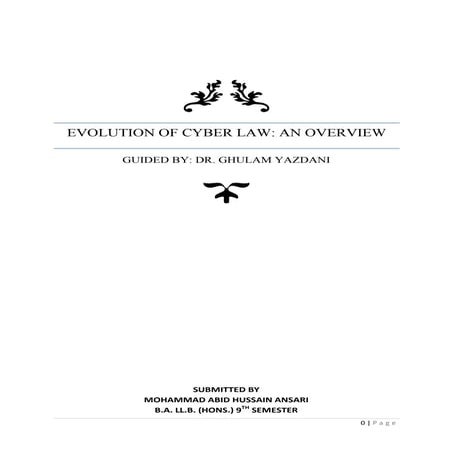 Evolution-of-Cyber-law for law students notes