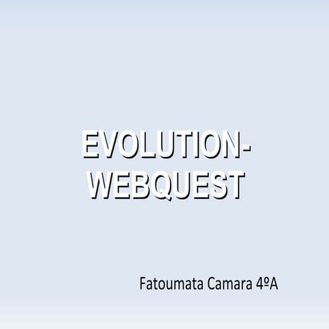 Evolution webquest