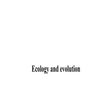  Seasonal variations, ecology and evolution