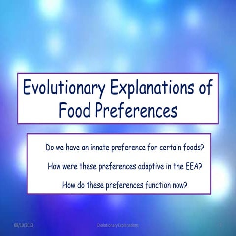 Eating: Evolution and eating introduction A2 | PPTX