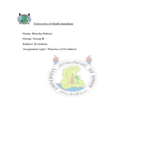 Evolution and theories of evolution