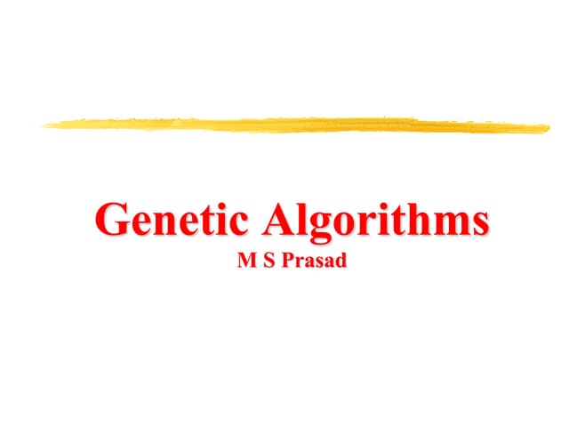 Evolutionary algorithms