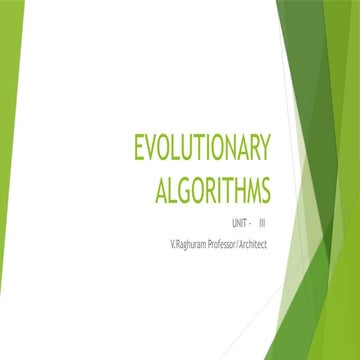 EVOLUTIONARY ALGORITHMS in architecture design