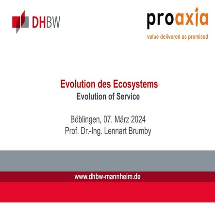 Evolution des Service Ecosystem - Evolution of Service