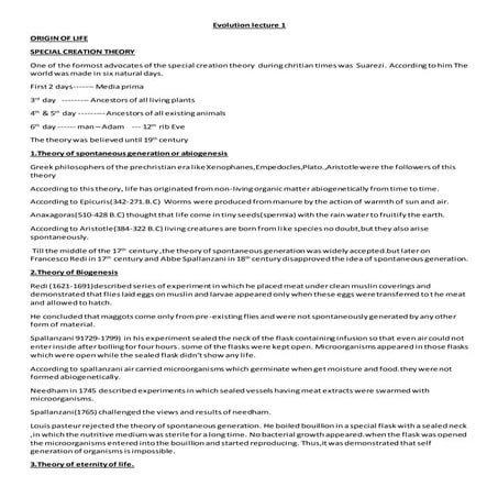 Evolution lecture 1