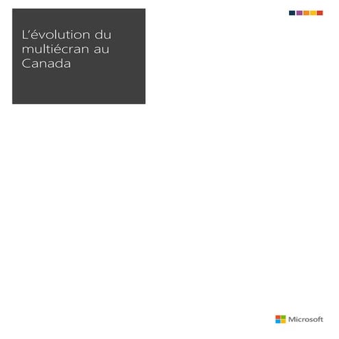 Évolution du multiécran au Canada - Étude Microsoft - Novembre 2014
