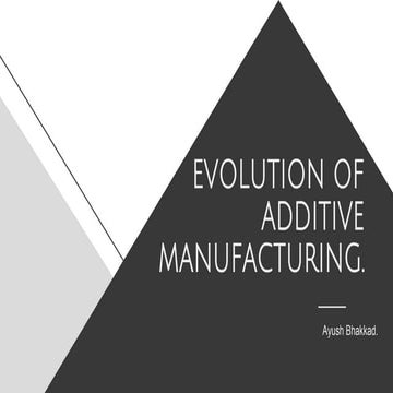 Evolution of additive manufacturing | PPT