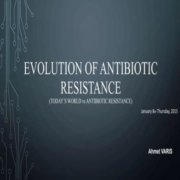 Evolution of Antibiotic Resistance