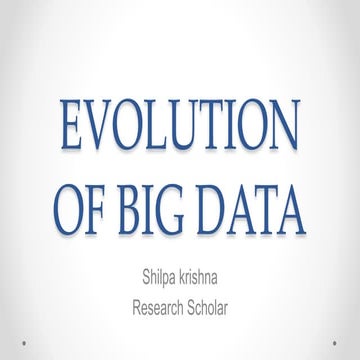 Evolution of big data | PPT