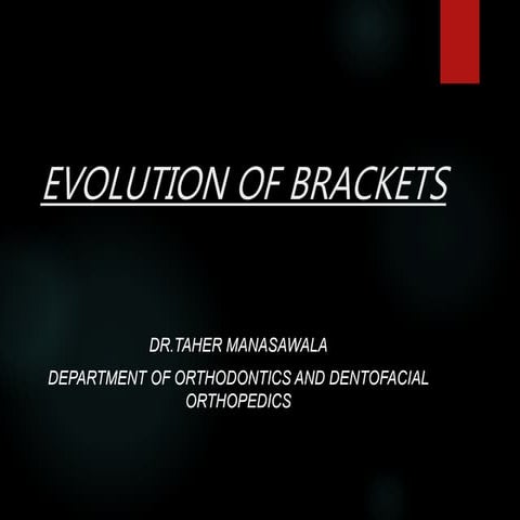Evolution of brackets