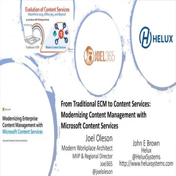 From Traditional ECM to Content Services: Modernizing Content Management with...