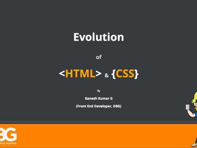 Coffee@DBG - Evolution of html
