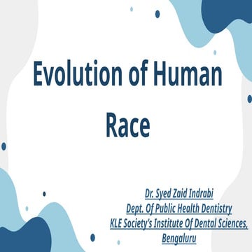 Evolution of Human Race.pptx . | PPTX