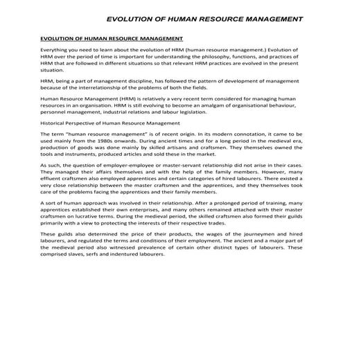 Evolution of human_resource_management