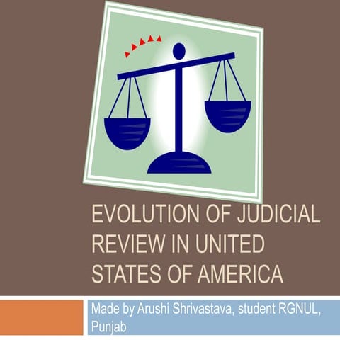 Evolution of judicial review in united states of america