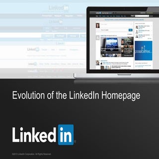 Evolution of the LinkedIn homepage ...