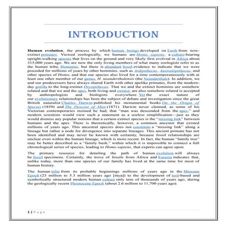 Evolution of Man || Palaentology || Geology