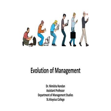 Evolution of Management - Managemement Theory and Practices
