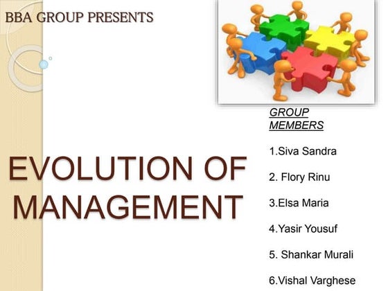 Evolution of management thought | PPT