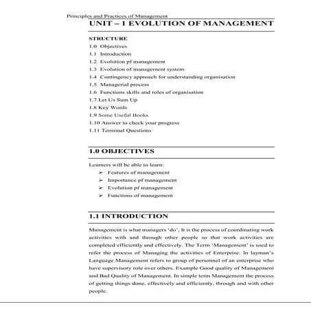 Evolution of Management text notes.pdf principles of Management | PDF